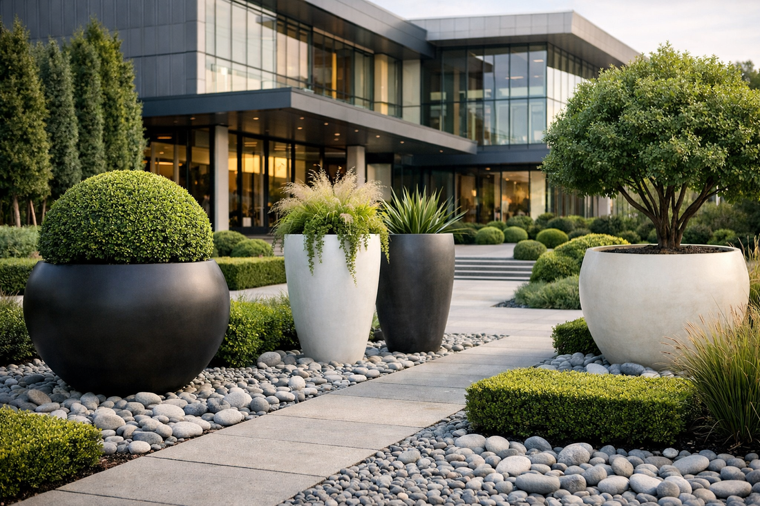 How to Spec Pots & Pebles for Commercial Landscapes Without Costly Rework