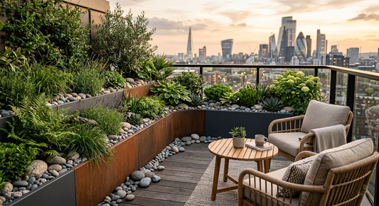 How to Build an Urban Garden Oasis with Trough Planters and Decorative Stone