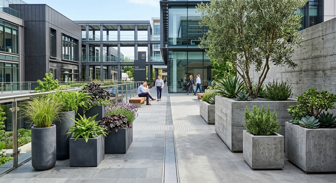 Choosing Between Fibreclay and Concrete Planters for Large-Scale Outdoor Projects