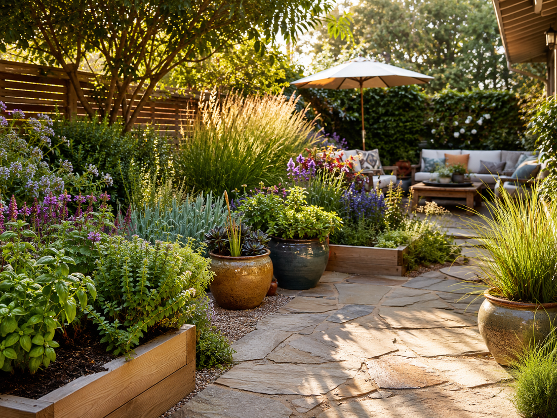 Mixed Media Gardening: How to Blend Wood, Ceramic, and Stone for a Beautiful Outdoor Space