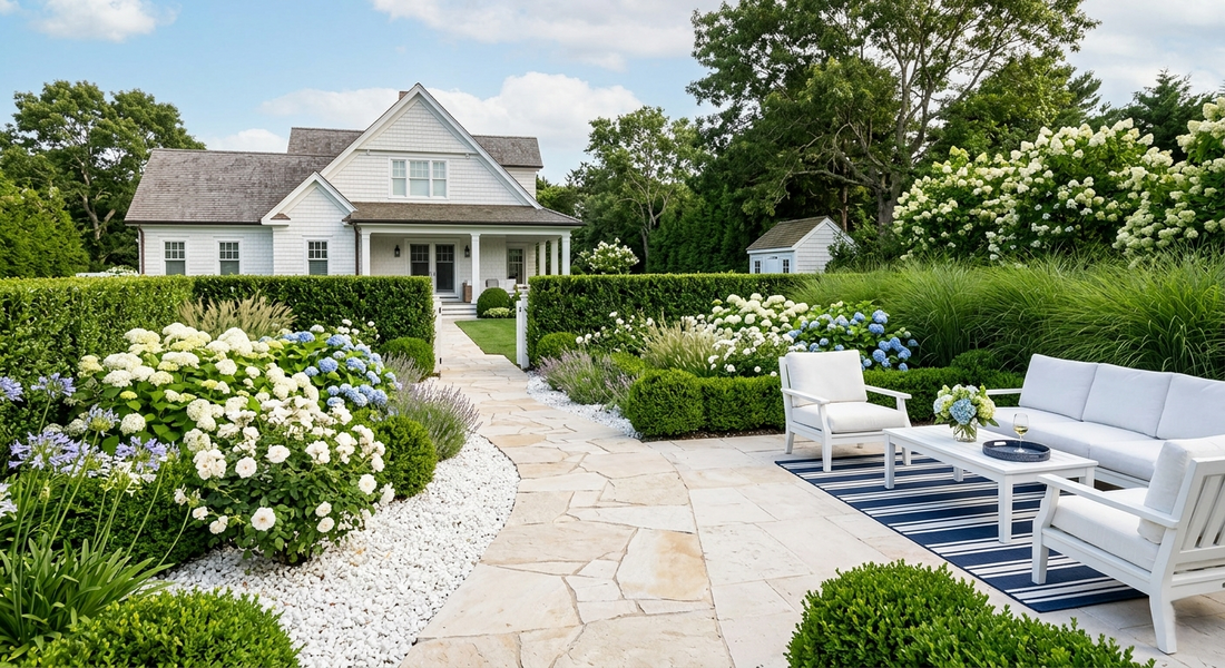Coastal Calm: How to Use Snow White Pebbles for a Hamptons-Style Yard