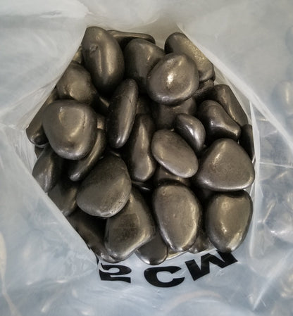 Polished Black Decorative Pebbles – 1 Tonne Bags