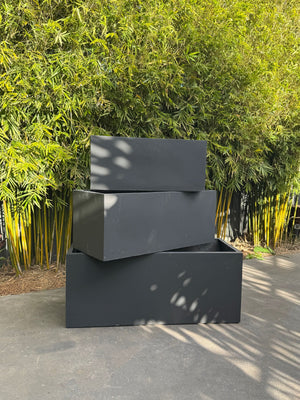 LT Series Rectangular Planter Trough – Black